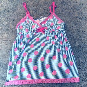 Girls Strawberry Night Tank Top